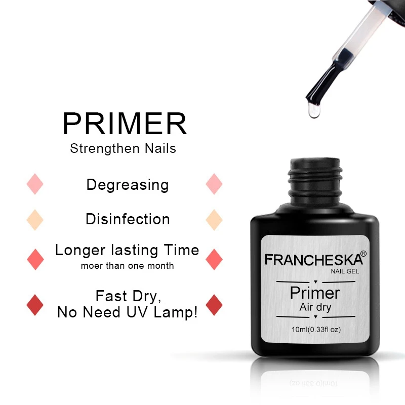 10 мл грунтовка для ногтей быстрая сушка на воздухе акриловая не-кислотная основа