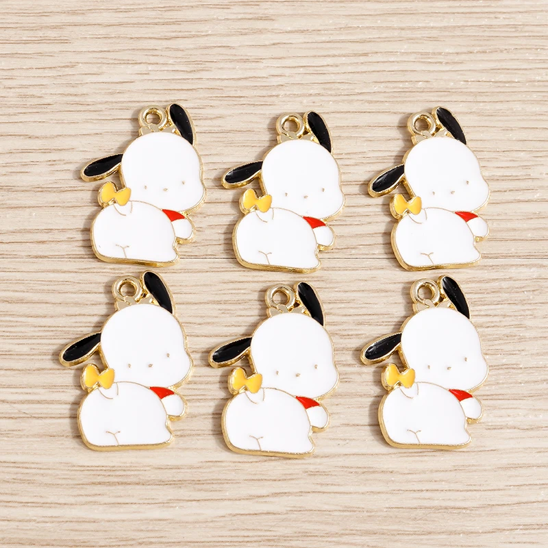 

10pcs 18*25mm Cartoon Enamel Rabbit Charms for Jewelry Making Alloy Animal Charms Pendants for Necklace Earrings DIY Crafts