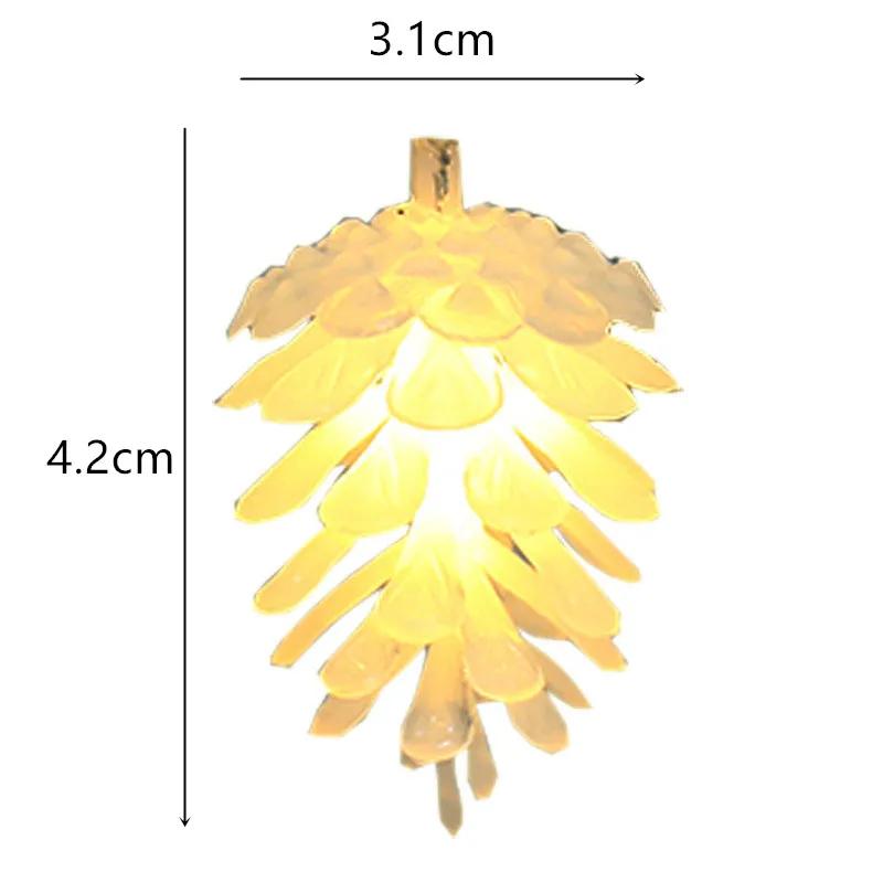 

10m/6m Pinecone String Lights Fairy Garland Christmas Decorations for Home Outdoor Tree Decor Natal Battery Operated