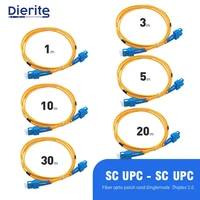 sc upc to sc upc duplex 2 0mm pvc single mode fiber patch cord jumper fiber patch cord fibra optica stable transmission 3m