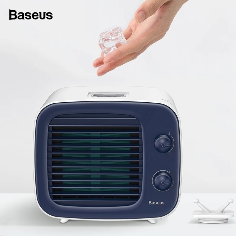 Baseus USB вентилятор охлаждения мини кондиционер кулер вентилятор портативный увлажнитель воздуха очиститель 3 скорости Настольный маленький вентилятор для офиса дома