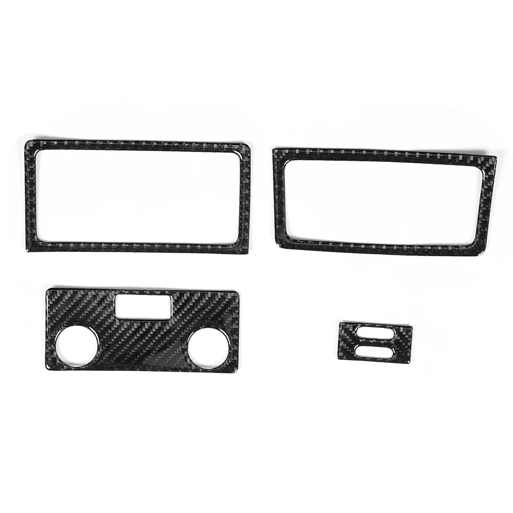 

4Pcs/Set Interior Carbon Fiber Rear Air Condition Vent Cover Trim Left Hand Driving Fit for 5 Series E60 2005-2010