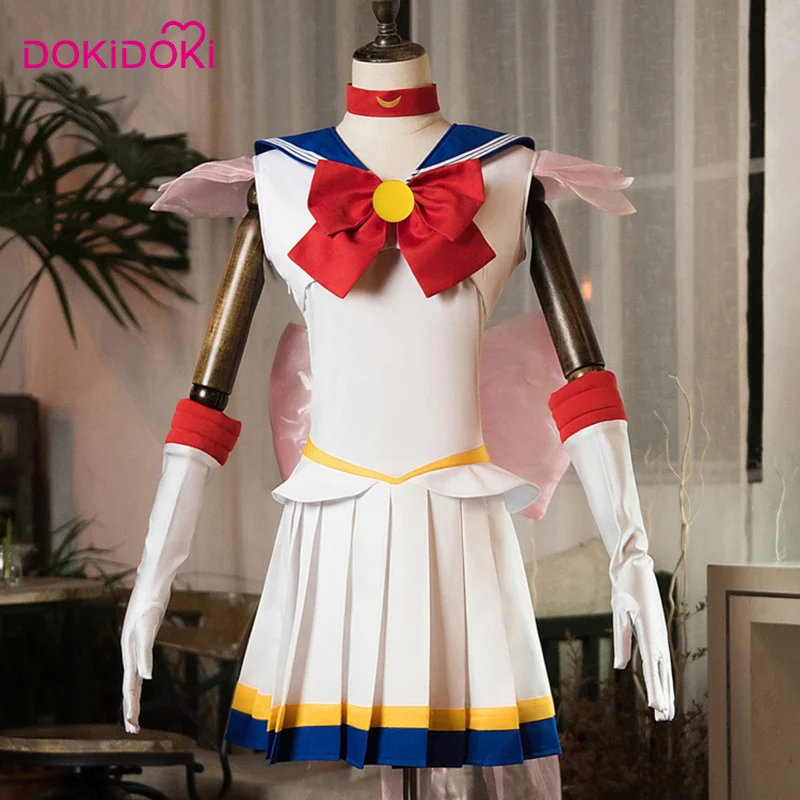 DokiDoki аниме косплей Сейлор Мун Tsukino Usagi костюм для женщин форма милое платье Usagi| |