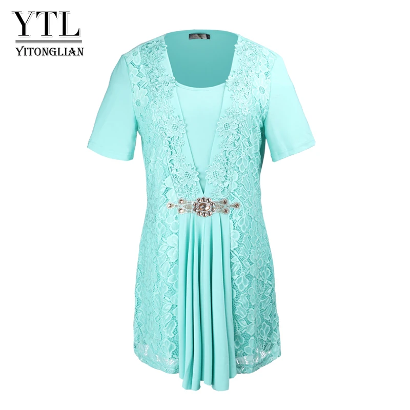 YTL летние элегантные топы с короткими рукавами в винтажном стиле Стиль Стразы