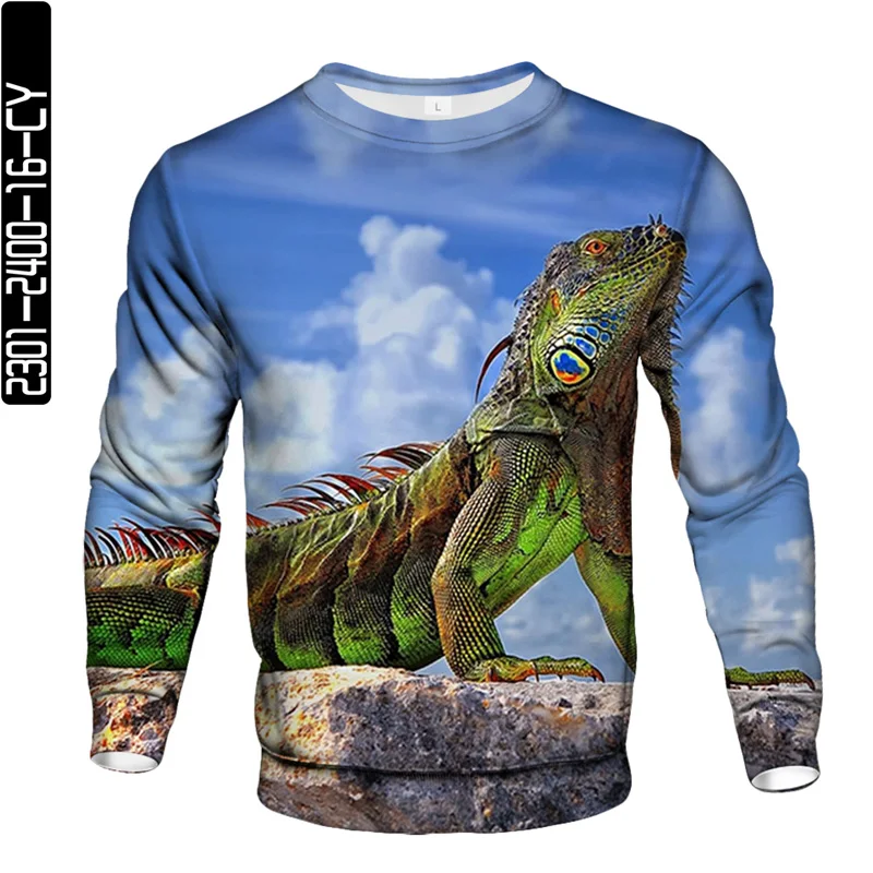 

Spring autumn men's jacket pullover Long sleeve casual street style 220g fabric 3D ink Harajuku Mr.Z Seven animals element