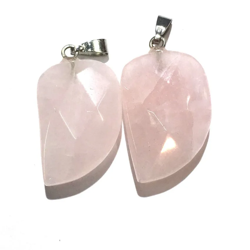 

10 Pcs Silver Plated Geometric Shape Rose Pink Quartz Pendant Malachite Stone Fashion Jewelry