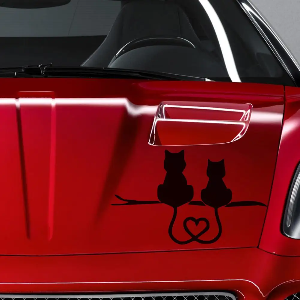 Автомобильная наклейка виниловая графика 3D милая в виде кота для