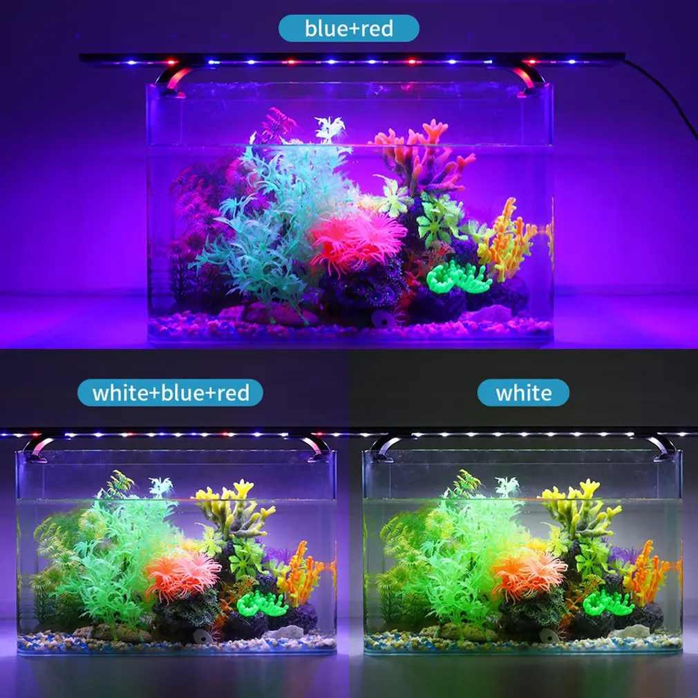

Aquarium Light LED With Adjustable Bracket For Fish Tank Fish Plant With Timing Aquarium Landscaping Lights Aquariums Decor