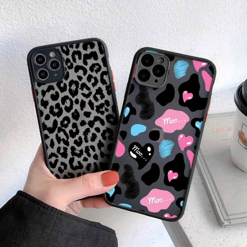 Чехол для телефона USLION с цветным леопардовым рисунком iPhone 13 11 12 Pro XS Max Mini XR X 7 8 Plus