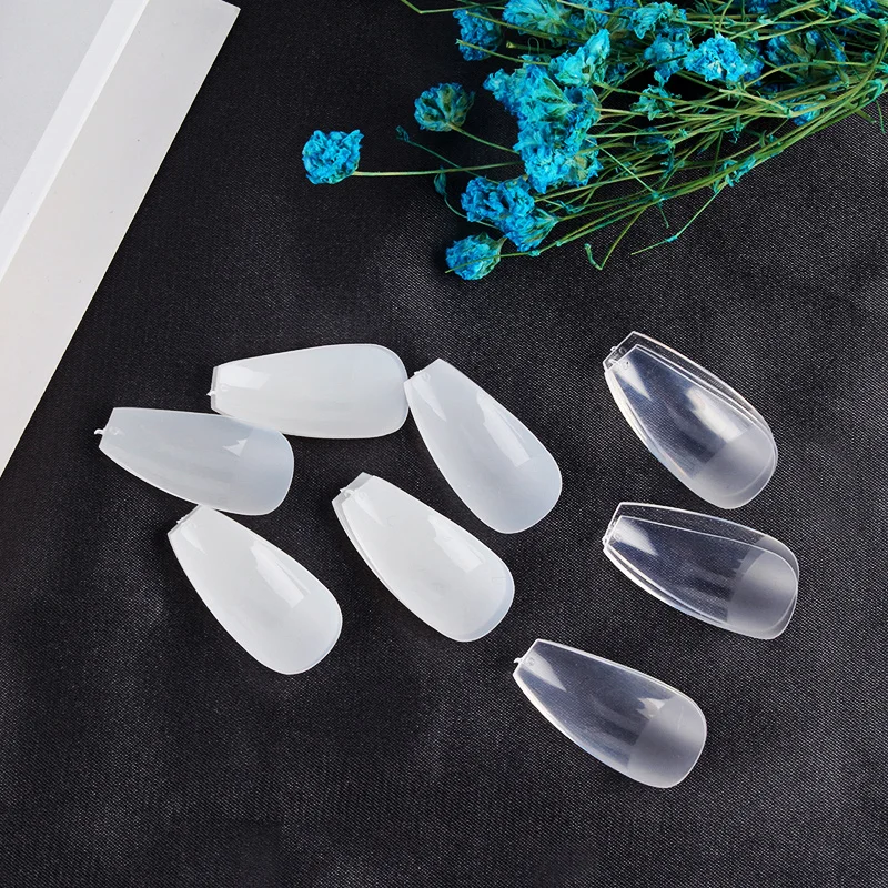 1 сумка Lidan натуральный белый прозрачный стикер для ногтей поддельный гроб