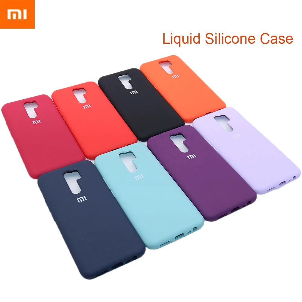 

Liquid Silicone Original Case for Xiaomi Redmi 9 9A 9i 9AT 9C Shockproof Back Soft Cover Redmi Note 9 capa
