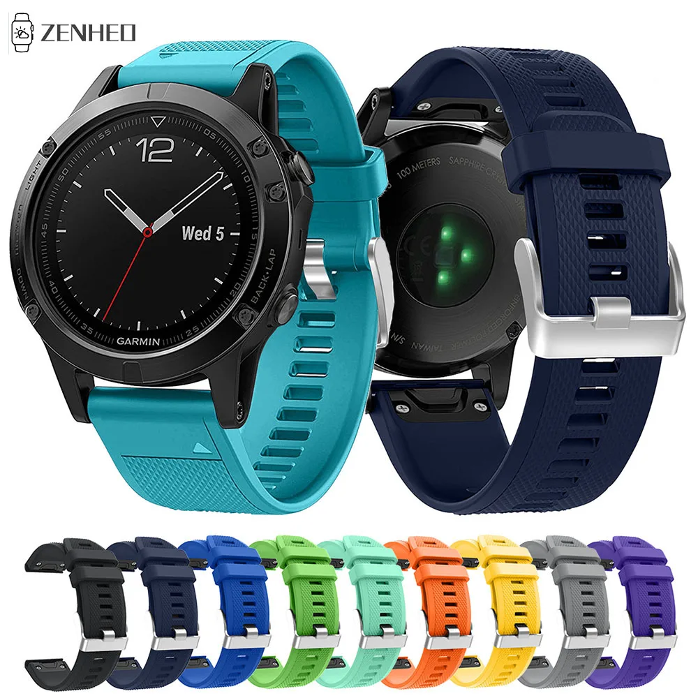 Ремешок силиконовый для наручных часов Garmin Fenix 5/5 Plus быстросъемный браслет