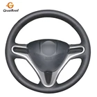 Черная искусственная кожа PU чехол рулевого колеса автомобиля для Honda Fit 2009-2013 город 2009-2013 Джаз 2009-2013 Insight 2010