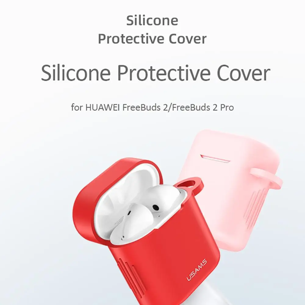 Силиконовый чехол для huawei FreeBuds 2 защитный наушников силиконовые контейнеры