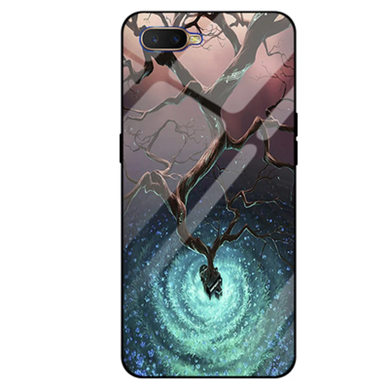 Для OPPO RX17 Neo case 6," Звездное небо закаленное стекло+ края из ТПУ тонкий жесткий чехол для OPPO RX17Neo бампер RX 17 Neo чехлы