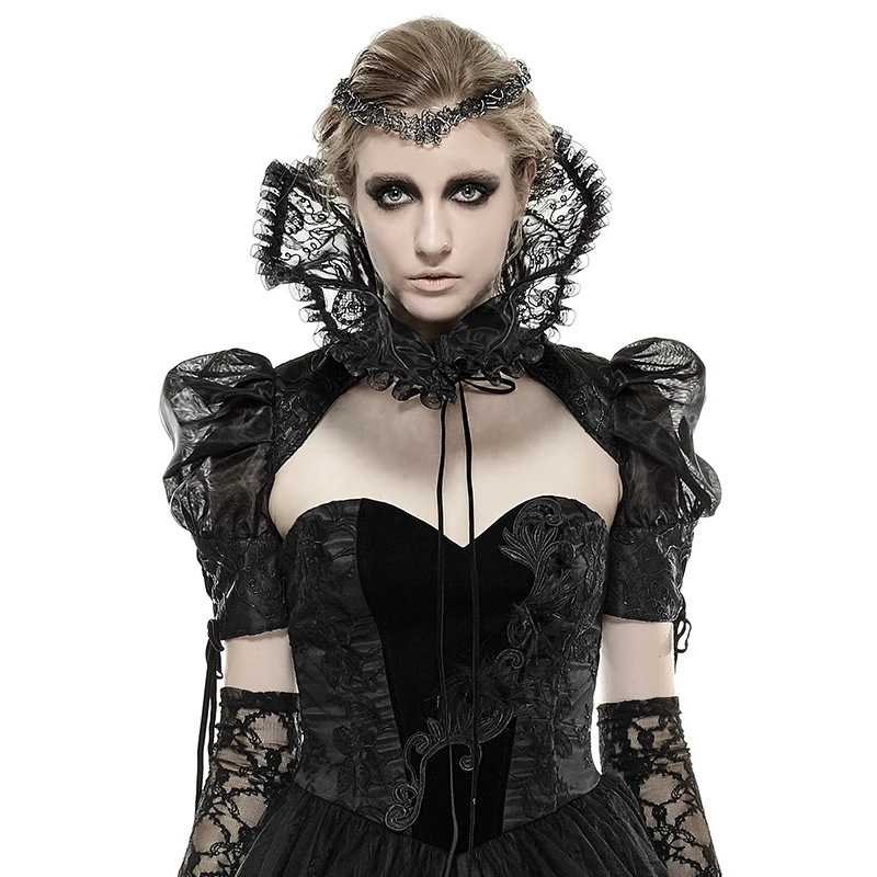Элегантные двухслойные кружевные воротники в стиле панк Готический Принцесса с