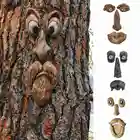 Забавное дерево для пожилых людей, обнимающийся сад, подвижный двор, искусство, уличное дерево, забавная скульптура лица для пожилых людей, причудливое дерево, лицо, украшение для сада