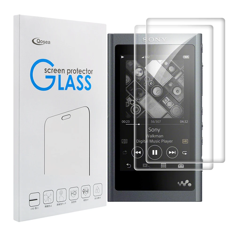 [2 шт.] Qosea закаленное стекло для Sony Walkman NW A55 MP3 MP4 защита экрана 9H прозрачная пленка