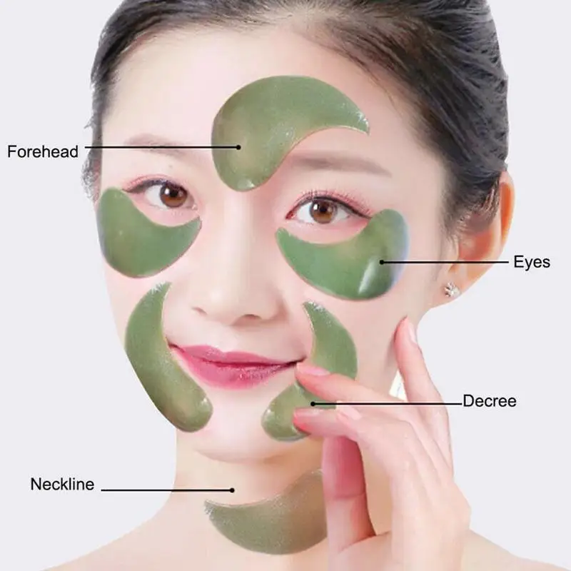 

60 Pieces Of Green Seaweed Eye Mask, Moisturizing, Tightening, Circles Lifting, Dark Fine Lines Diminishing And V2Z4
