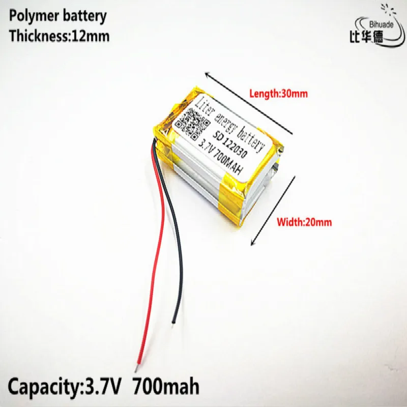 

Liter energy battery Good Qulity 3.7V,700mAH,122030 Polymer lithium ion / Li-ion battery for TOY,POWER BANK,GPS,mp3,mp4