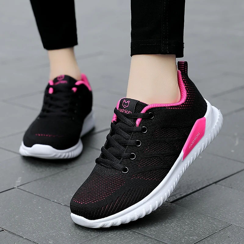 2021 Women Tennis Shoes Girls Light Soft Outdoor Fitness Sports Female Jogging Sneakers Comfy Jogging Trainers Soft Tenis Mujer