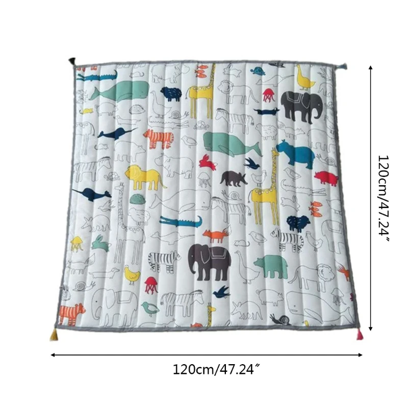 

Newborn Baby Cartoon Animal Play Mat Crawling Super Soft Pad Adventure Map Game Rug Square Floor Carpet Blanket for Children Int