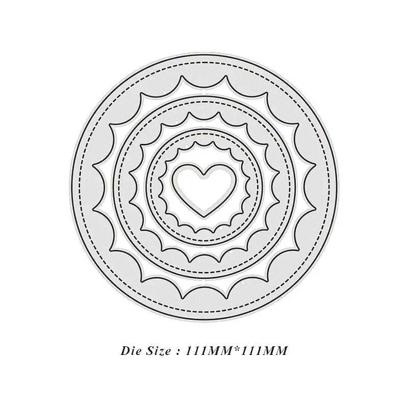 Deguang metal cutting die set scrapbook DIY embossing paper process album card punching art creative dotted love frame 2020 | Дом и сад