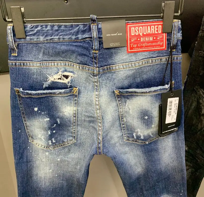 2021 Hot classic,Authentic DSQUARED2,Retro,Italian brand ,Women/Men Jeans,locomotive,Jogging jeans 978