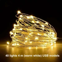 copper wire led string lights holiday lighting fairy garland for christmas tree wedding party decoration usb connect party decor