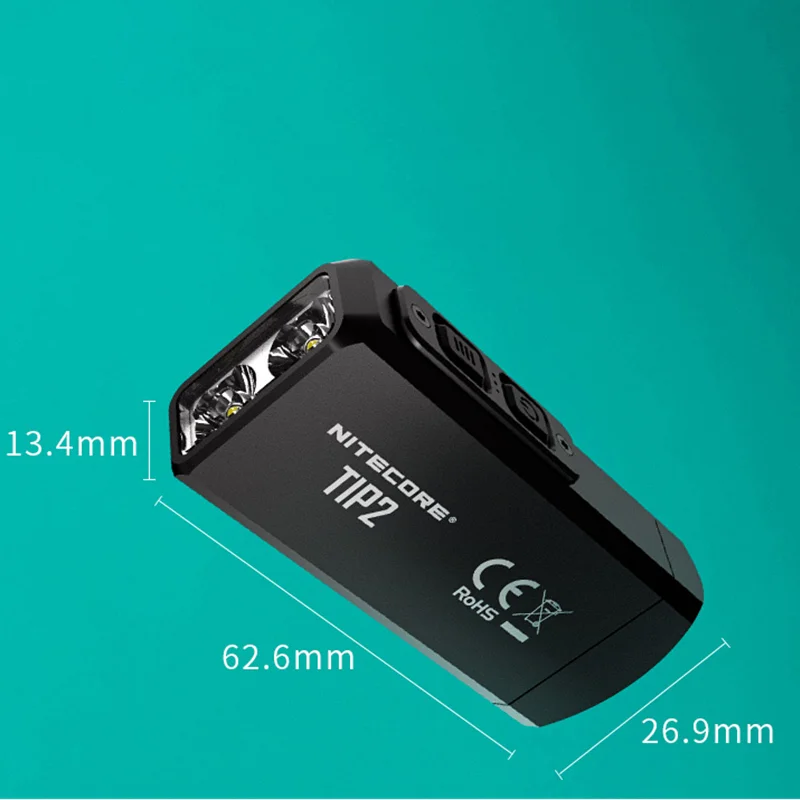 Оригинальный NITECORE TIP2 мини-светильник CREE XP-G3 S3 720 люмен USB Перезаряжаемый
