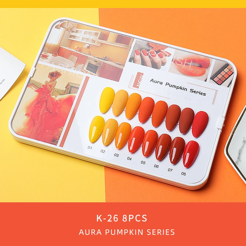 

SKVP 8ML Color Nail Gel Polish Kit 8pcs Soak Off UV LED Nails Varnish Set Semi Permanent Nail Art Set