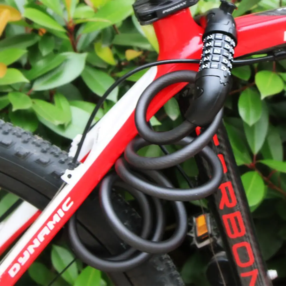 

1.2M Five-Digit Combination Lock Bicycle Security Lock Bicycle Lock Resettable MTB Road Motorcycle Bicycle Accessories