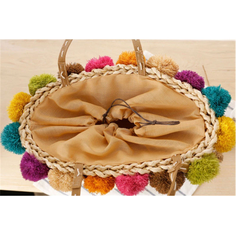 Пляжная сумка HISUELY горячая Распродажа из рафии и кукурузы женские сумки ручной