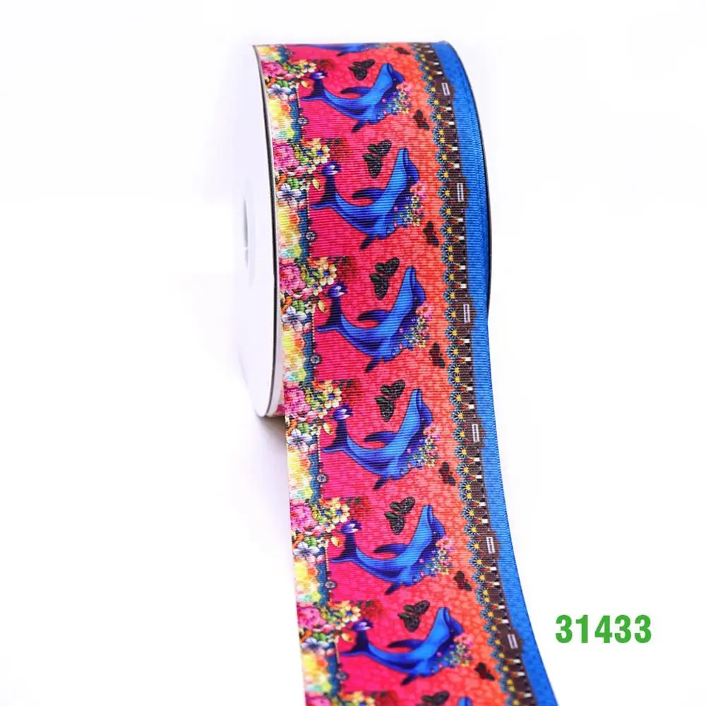 31433 50 ярдов мультфильм напечатанный grosgrain ленты 31408 - Цвет: 31433