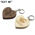 Usb-флеш-накопитель деревянный в виде сердца, 4-64 Гб