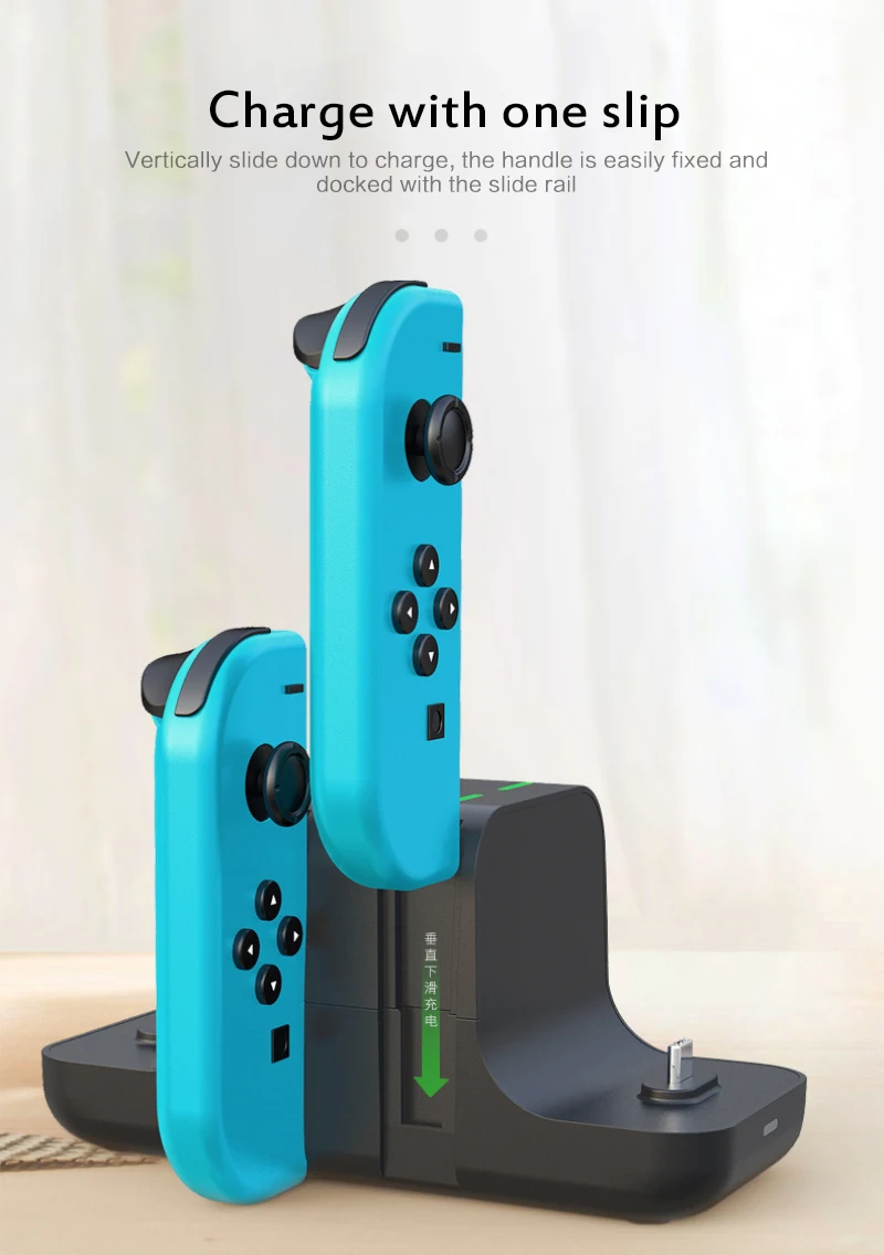 4 в 1 зарядная док станция для контроллера Nintendo Switch светодиодное зарядное