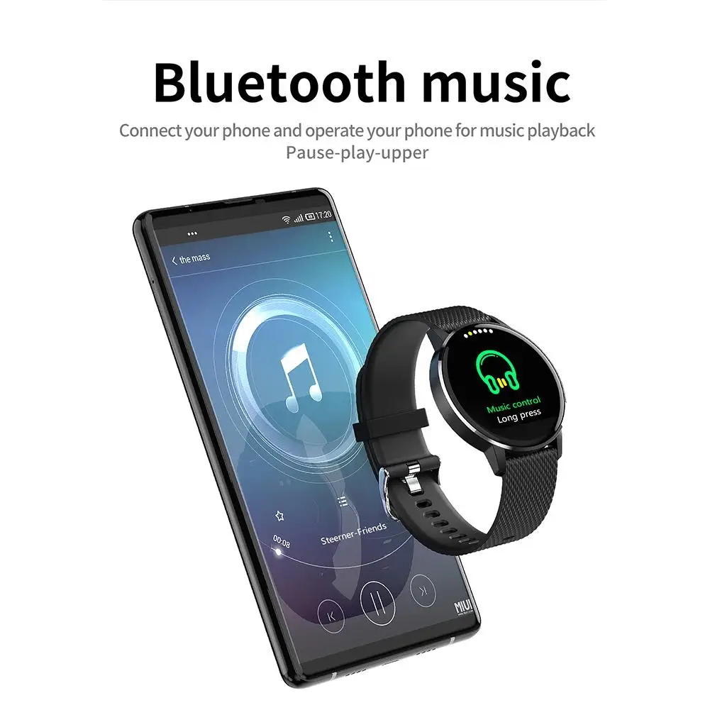 Водонепроницаемые умные часы T4 с Bluetooth и закаленным стеклом фитнес трекер
