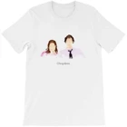 Джим и Пэм-реальное фото фильма Humor Dunder-Mifflin винтажный подарок для мужчин женщин девочек футболка унисекс (White-S)