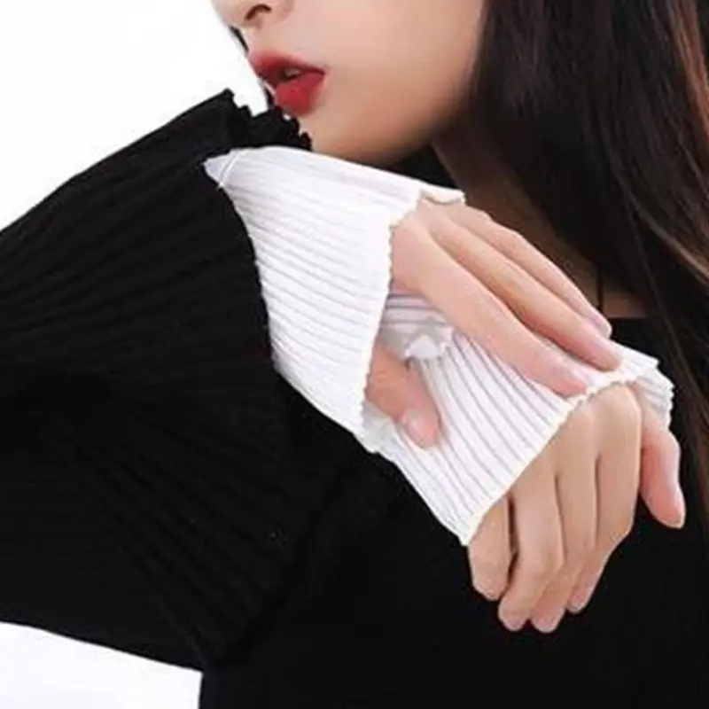 Декоративные плиссированные накладные манжеты в Корейском стиле ретро|Женские