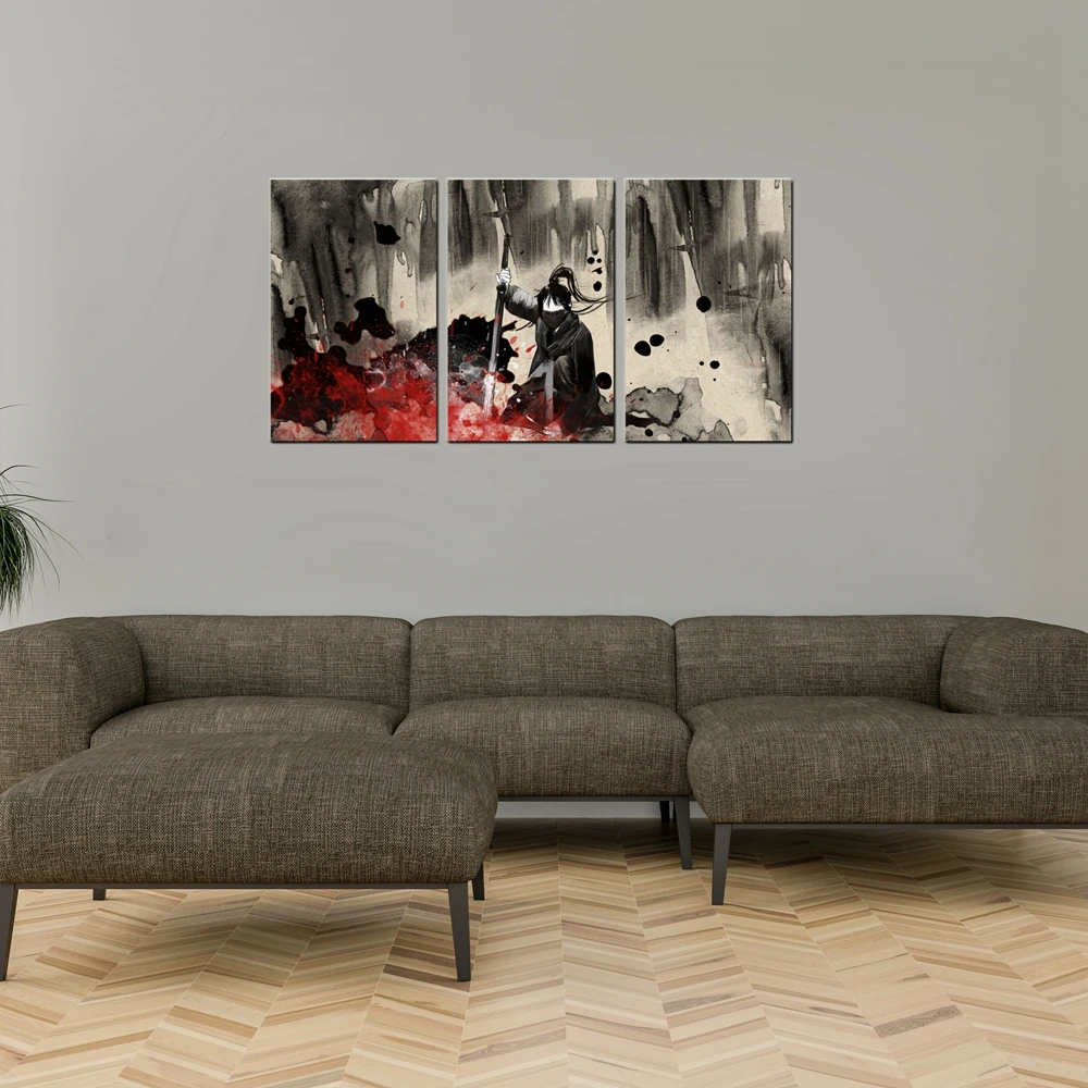 Мультяшный постер в японском стиле холст настенный художественный принт