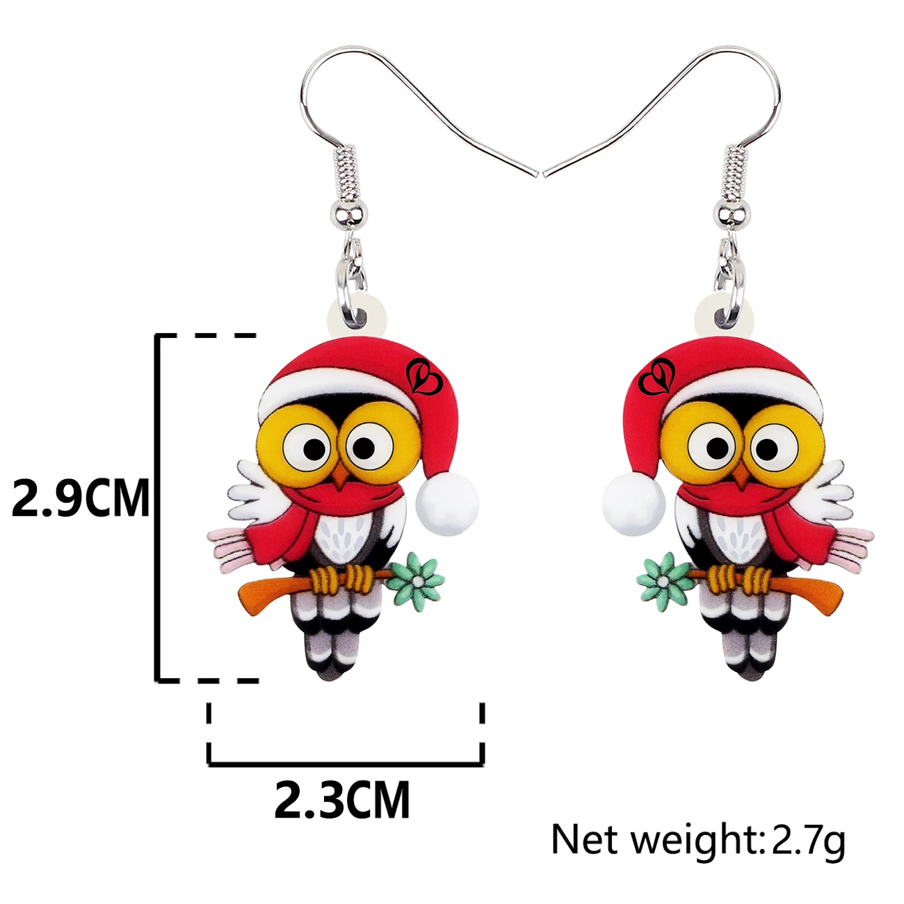 BONSNY Акриловая Рождественская Милая Красная шляпа с совами модные украшения