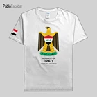 Республика Ирак иракский Мужская футболка модные майки нация команда 100% хлопок футболки спортивная одежда Футболки страна IRQ