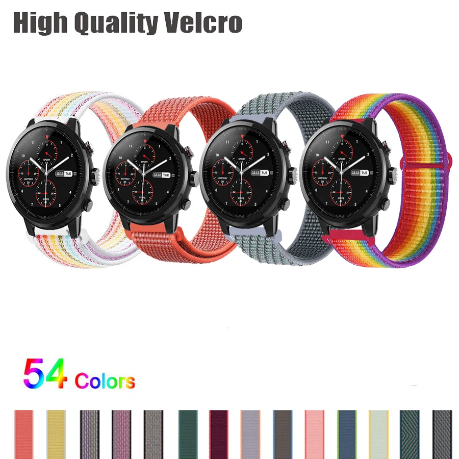 

Sport Nylon Loop Band Wrist for Huami Amazfit Stratos 2 2S 3 for Huami Amazfit PACE /GTR 2 GTR 47mm 20mm 22mm