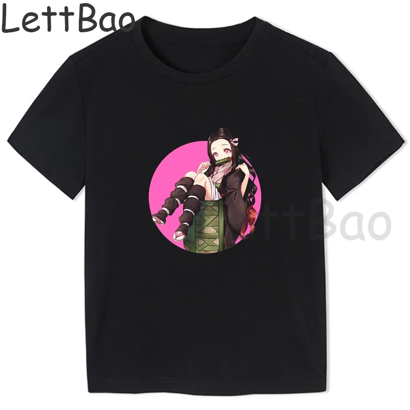 Лидер продаж футболка с японским Аниме Манга для мальчиков и девочек милые