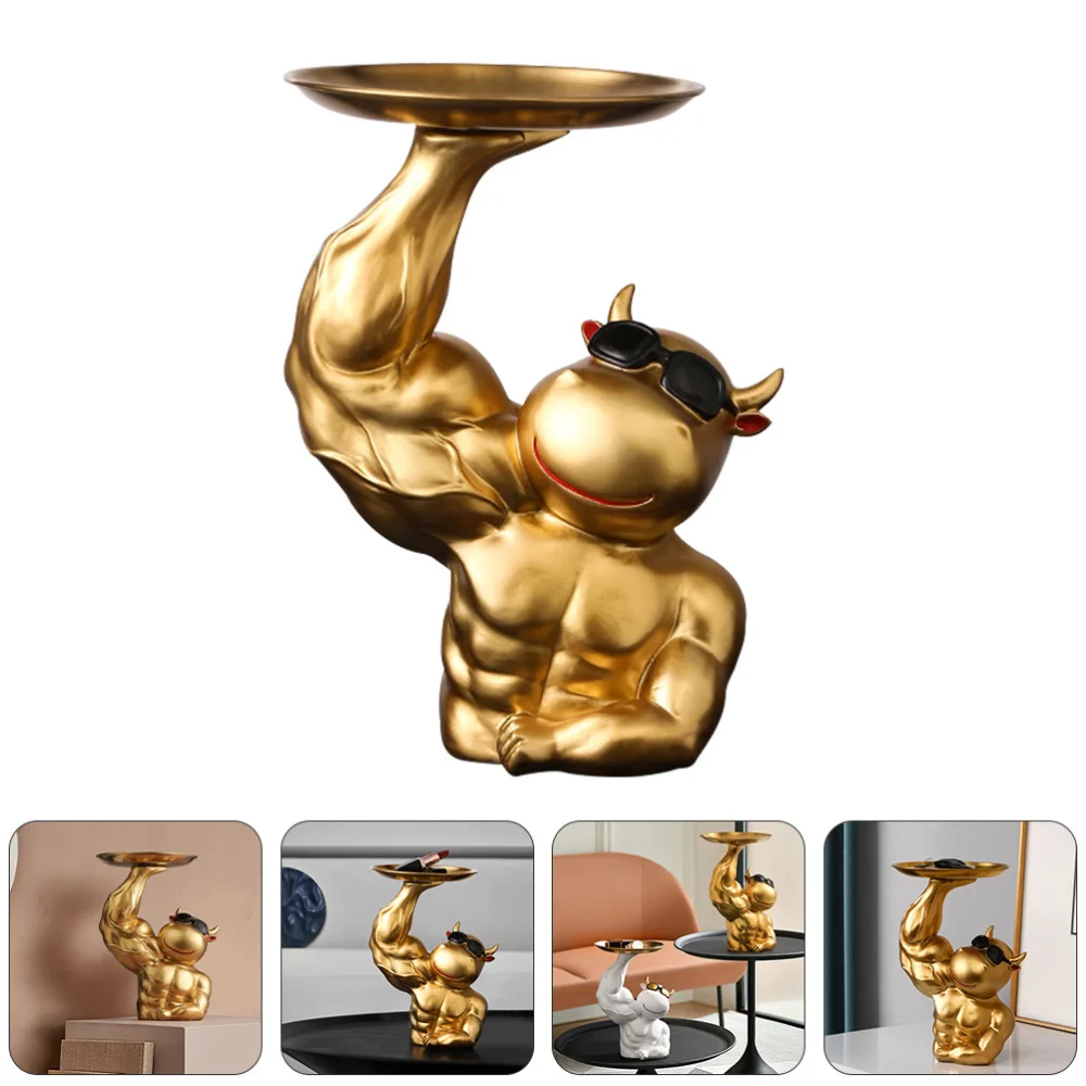 

1 Pc Household Porch Storage Tray Key Storage Holder Cattle Shaped Tray