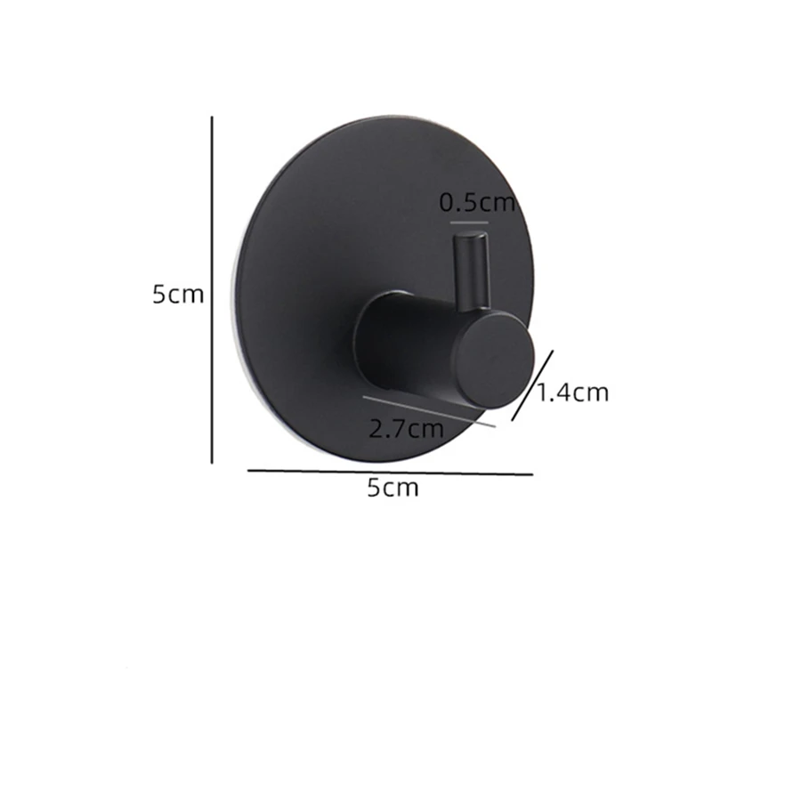 

Newest Hooks Bathroom Kitchen Door Wall Hanger Wall Hooks Hanger Self Adhesive Robe Towel Hook 304 Stainless Steel Genuine 5PCS