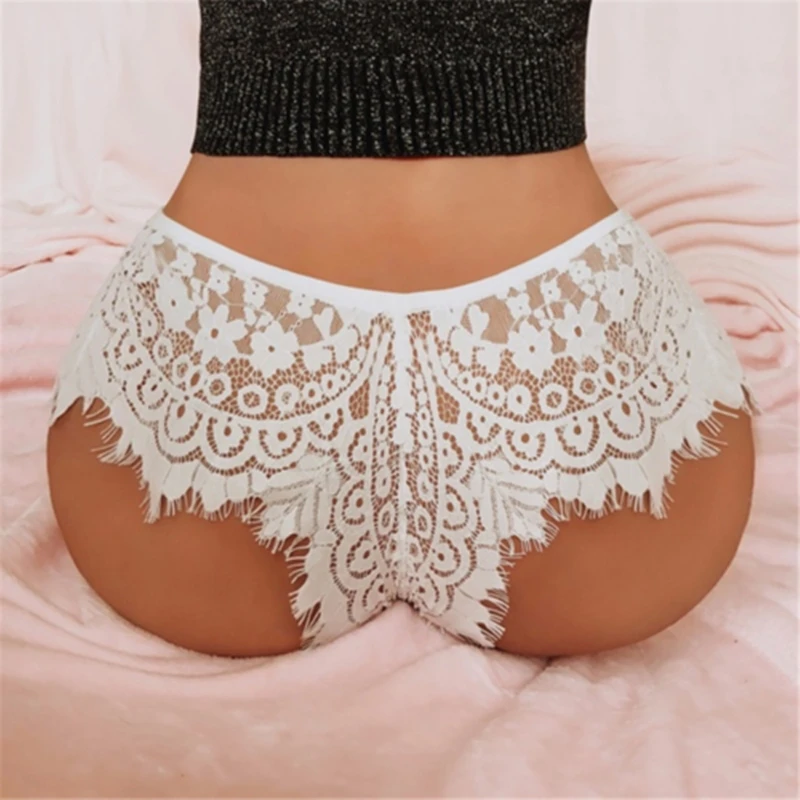 

2019 Women Sexy Panties Lingerie G-string Lace Sweet Briefs Underwear High Waist Thongs Knickers Floral Panties 2019 Fashion New