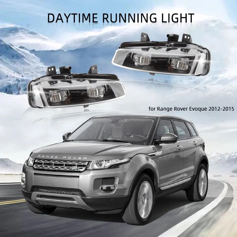 Противотуманные фары светодиодные ДХО для Land Rover Range Evoque 2011-2015