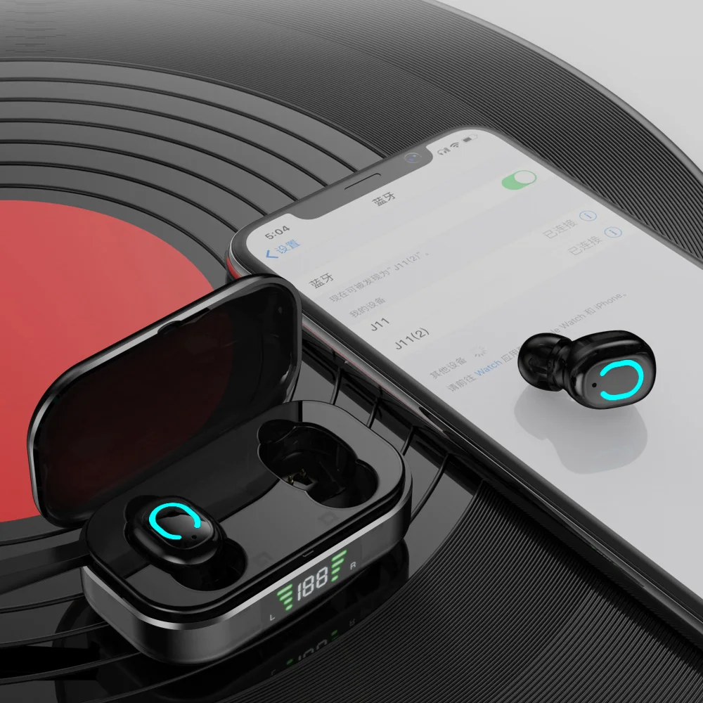 

TWS bluetooth Wireless Earphones In Ear Buds With Microphone LED Display Noise Cancelling Stereo Mini Binaural Earbud Headset