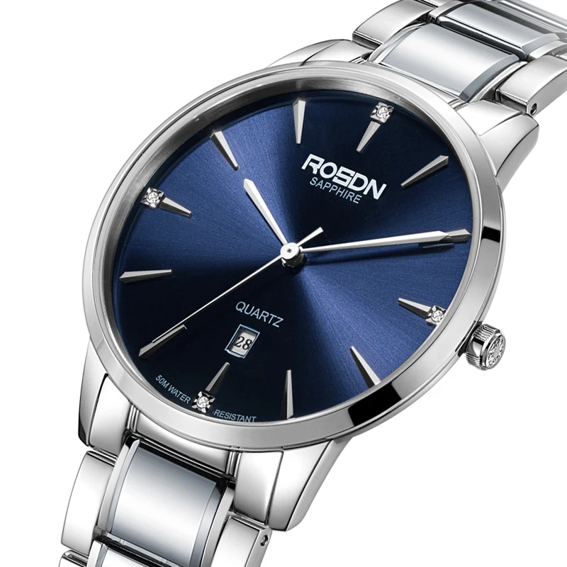 

Luxury Brand ROSDN Couple's Watches Japan MIYOTA GM10 Quartz Men Watches 50M Waterproof Sapphire Diamond Ultra-thin Clock R3653M